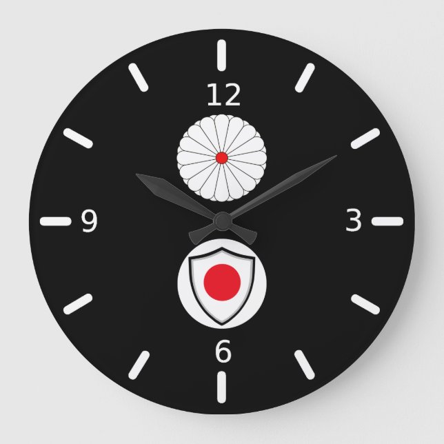 Japanese flag-emblem large clock (Front)