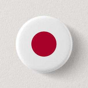 Japanese Flag, Flag of Japan 1 Inch Round Button