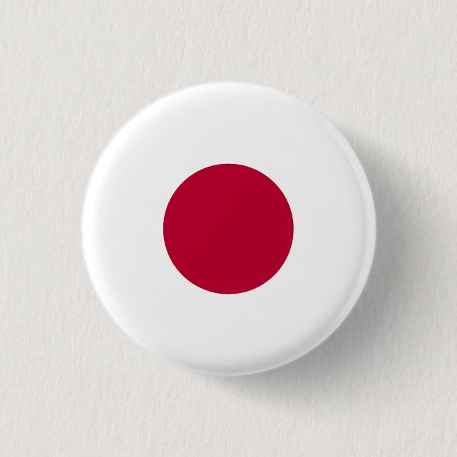 Japanese Flag, Flag of Japan 1 Inch Round Button (Front)