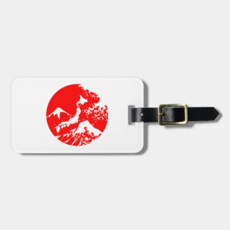 Japanese Flag Fuji Print Artistic Luggage Tag