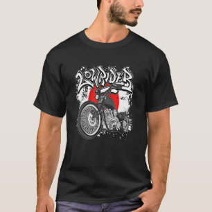 Japanese Flag Latino Vicla Cholo Motorcycles Lowri T-Shirt