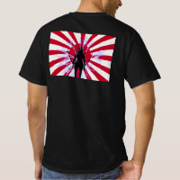 Japanese Flag & Rising Sun Samurai Warrior