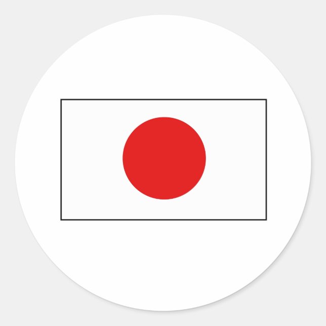 Japanese Flag T-shirts and Gifts Classic Round Sticker (Front)