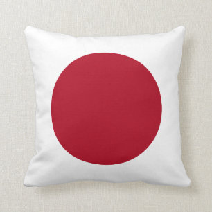 Japanese Flag Throw Pillow