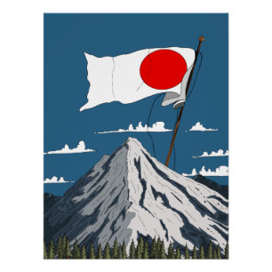 Japanese Flag Travel poster