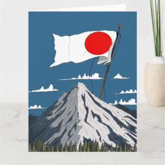 Japanese Flag Travel poster Card