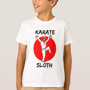 Japanese Flag With Karate Sloth T-Shirt