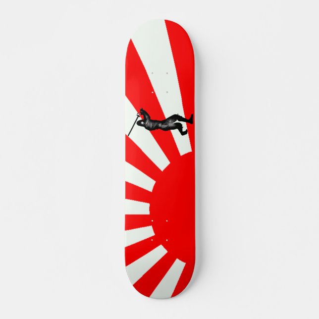 Japanese Flag with Ninja Skateboard (Front)