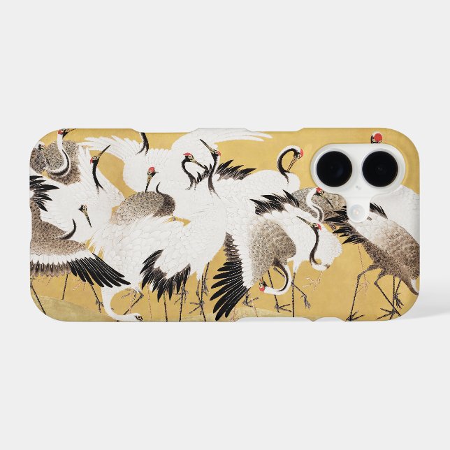 Japanese Flock Cranes Vintage Bird Rich Classic (Back (Horizontal))