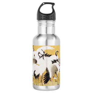 Japanese Flock Cranes Vintage Bird Rich Classic 532 Ml Water Bottle