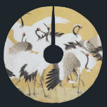 Japanese Flock Cranes Vintage Bird Rich Classic Brushed Polyester Tree Skirt<br><div class="desc">This image is based on the Japanese flock of cranes (18th century) vintage painting by Ishida Yutei. Original public domain image from the Minneapolis Institute of Art.</div>