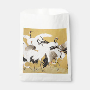 Japanese Flock Cranes Vintage Bird Rich Classic Favour Bag