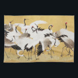 Japanese Flock Cranes Vintage Bird Rich Classic Kitchen Towel<br><div class="desc">This beautiful bird image is based on the Japanese flock of cranes (18th century) vintage painting by Ishida Yutei. Original public domain image from the Minneapolis Institute of Art.</div>