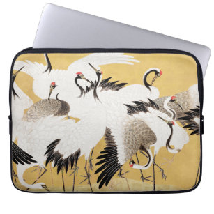 Japanese Flock Cranes Vintage Bird Rich Classic Laptop Sleeve