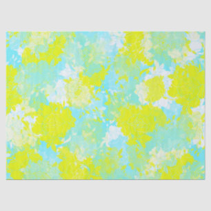 Japanese floral blue patterns tissue paper