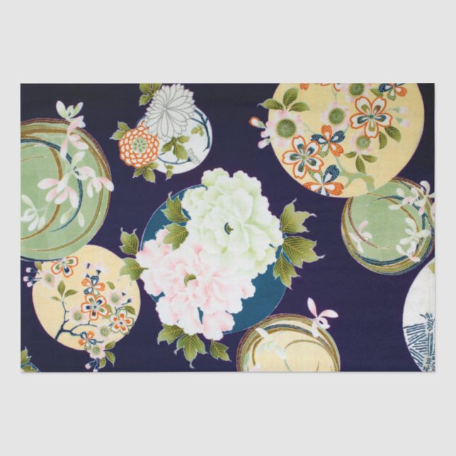 Japanese Floral Design Tissue Paper (Front)