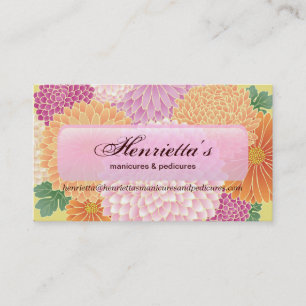 Japanese Floral Kimono Pattern Fine Art Business Card