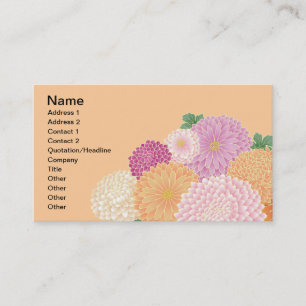 Japanese Floral Kimono Pattern Fine Art Business Card