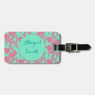 Japanese Floral Pattern Personalized Luggage Tag