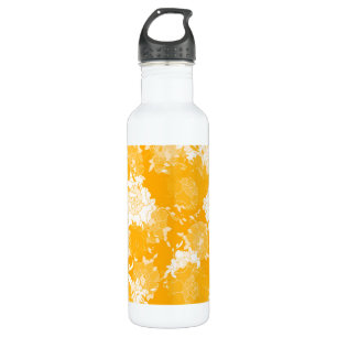 Japanese floral red patterns. 710 ml water bottle