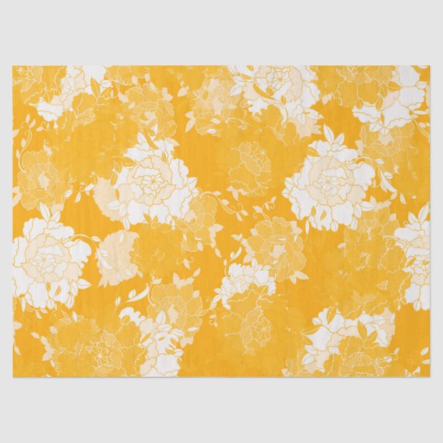 Japanese floral red patterns. tissue paper (Front)