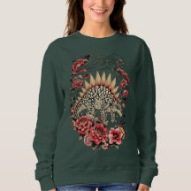 Japanese Floral Stegosaurus Art