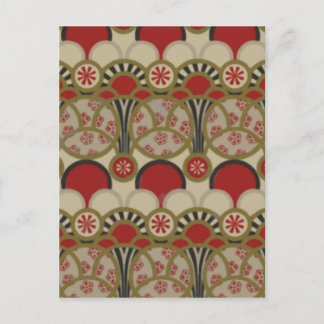 Japanese Floral Vintage Wallpaper Postcard