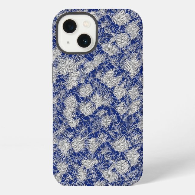 Japanese flower and grass pattern iPhone case (Back)