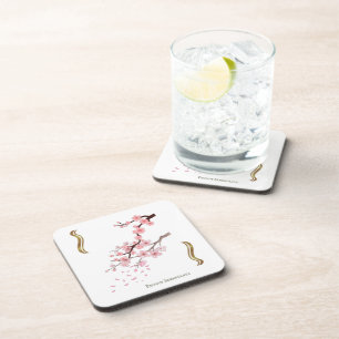 Japanese Flowering Cherry under glass Coaster