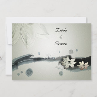 Japanese Flowers Wedding Invitation