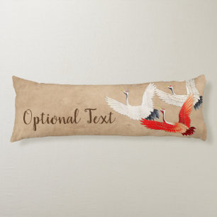 Japanese Flying Cranes Body Pillow