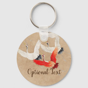 Japanese Flying Cranes Keychain