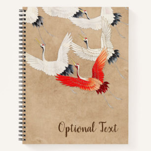 Japanese Flying Cranes Notebook