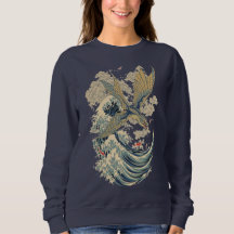 Japanese Flying Dragon & Ocean Wave Art