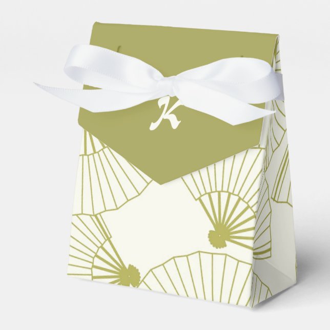 Japanese Folded Fan Favour Box (Front Side)