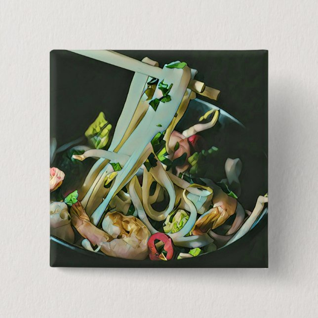 Japanese Food Lovers Gift 2 Inch Square Button (Front)