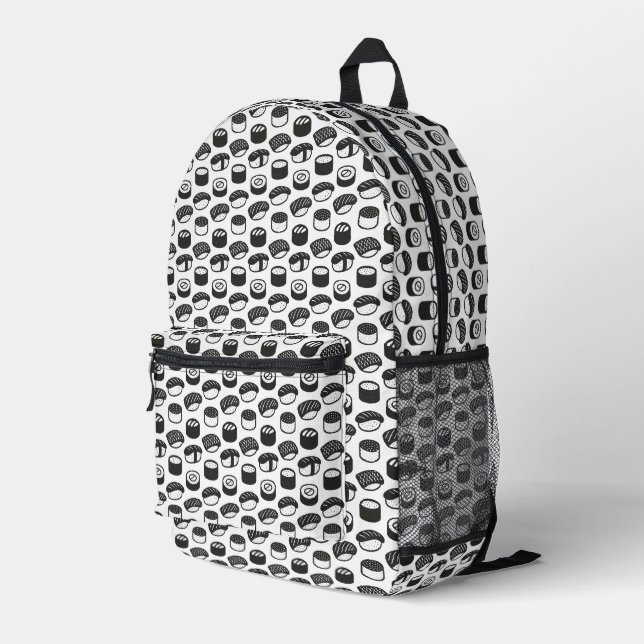 Japanese Food Printed Backpack (Back Corner Right)