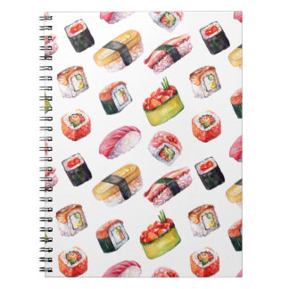 Japanese food sushi and nigiri notebook