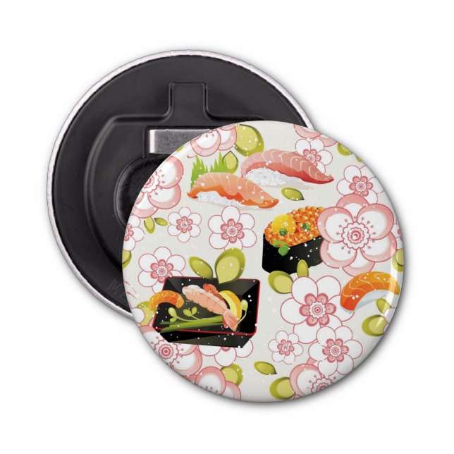 Japanese Food: Sushi Pattern 2 Bottle Opener (Front)