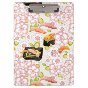Japanese Food: Sushi Pattern 2 Clipboard