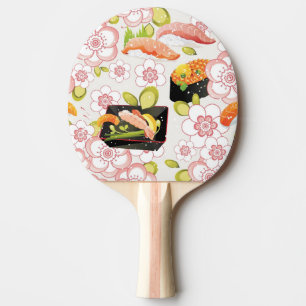 Japanese Food: Sushi Pattern 2 Ping Pong Paddle
