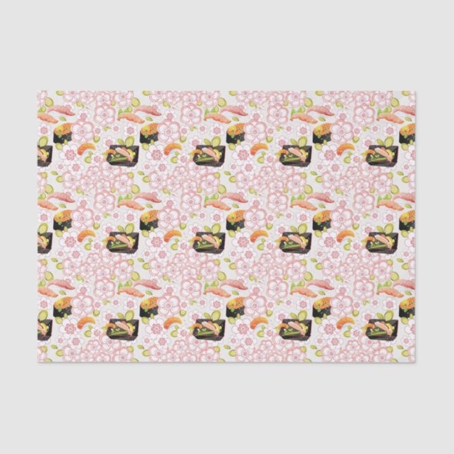 Japanese Food: Sushi Pattern 2 Tissue Paper (Front)