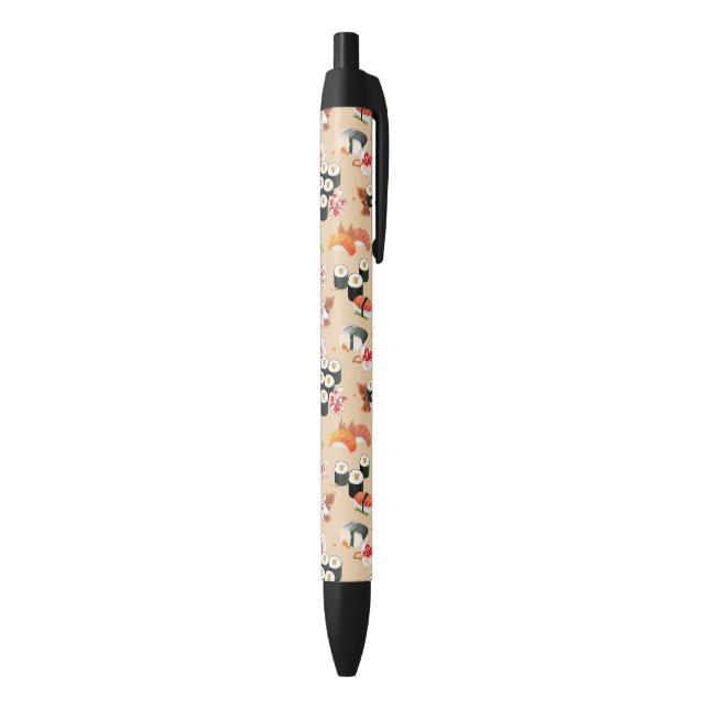 Japanese Food: Sushi Pattern 3 Black Ink Pen (Bottom (Vertical))