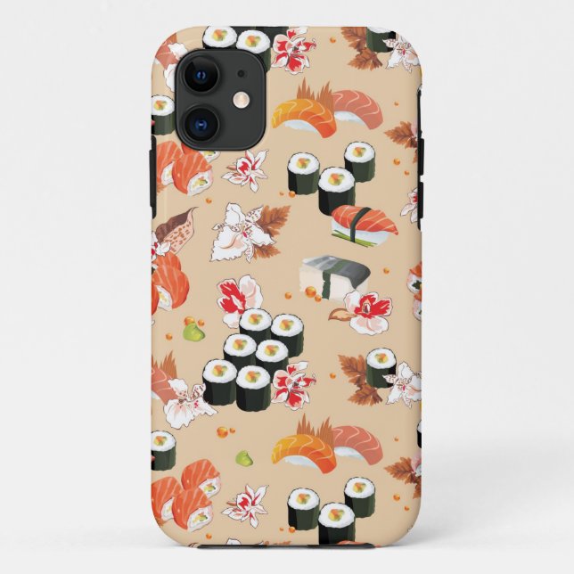Japanese Food: Sushi Pattern 3 Case-Mate iPhone Case (Back)