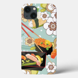 Japanese Food: Sushi Pattern 4 iPhone 13 Case