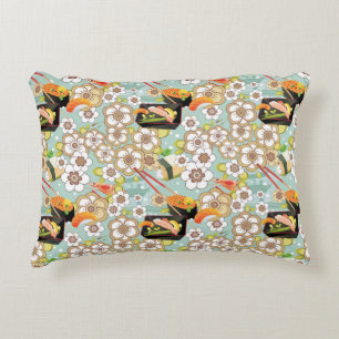 Japanese Food: Sushi Pattern 4 Decorative Pillow