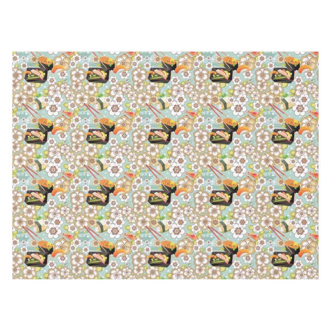 Japanese Food: Sushi Pattern 4 Tablecloth (Front (Horizontal))