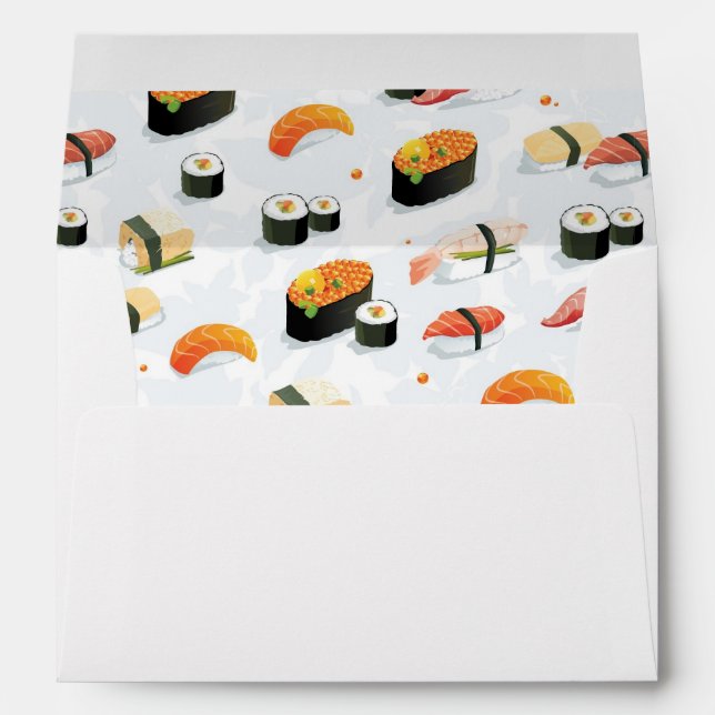 Japanese Food: Sushi Pattern Envelopes (Back (Bottom))