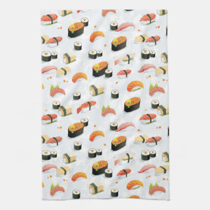 Japanese Food: Sushi Pattern Kitchen Towel