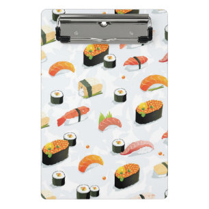 Japanese Food: Sushi Pattern Mini Clipboard